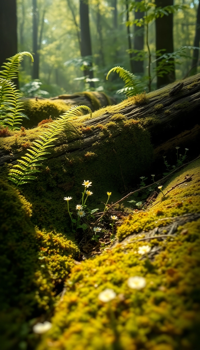 Best Refreshing AI Spring Forest Floor Phone Luxurious Background